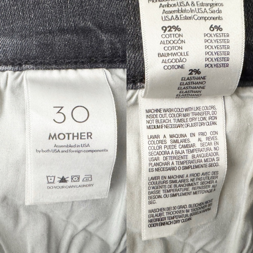 NWT Mother High Waisted Rascal Slice Undone Straight Leg Jeans Friday The 13th - Picture 8 of 11